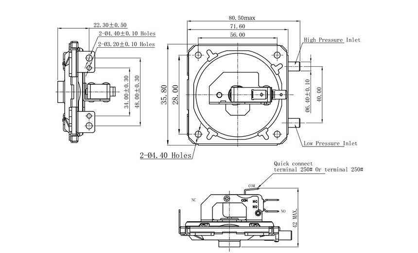 Air Pressure Micro Switch GPS100